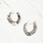 Molten Hoop Earrings in Silver